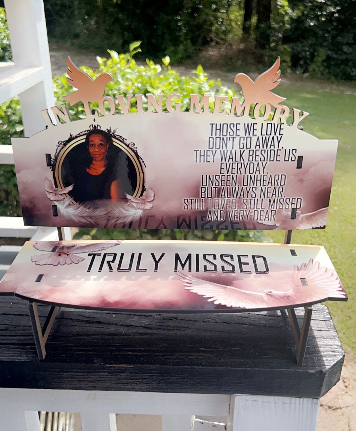 14in Custom Memorial Bench