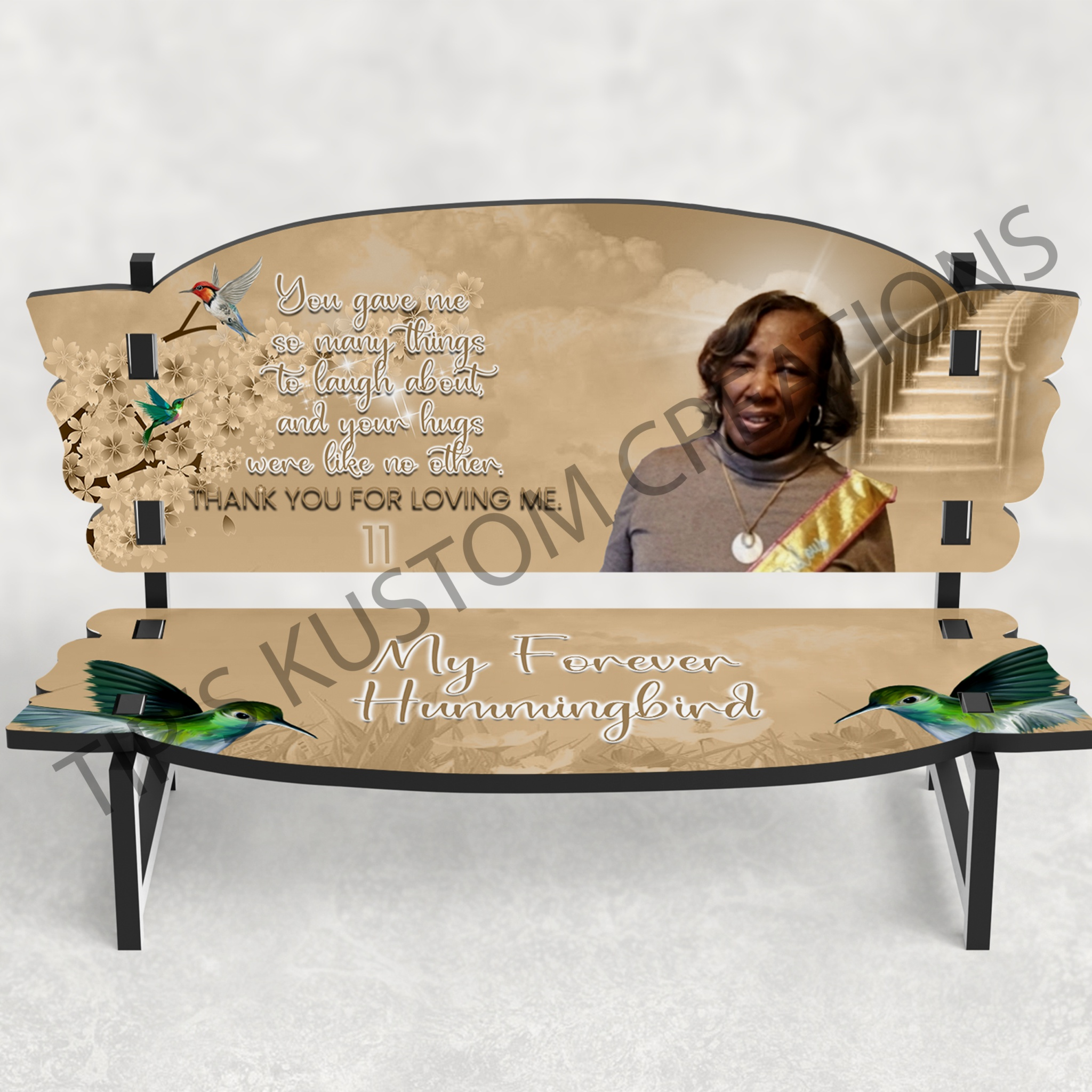 Memorial Bench 7in x 5in