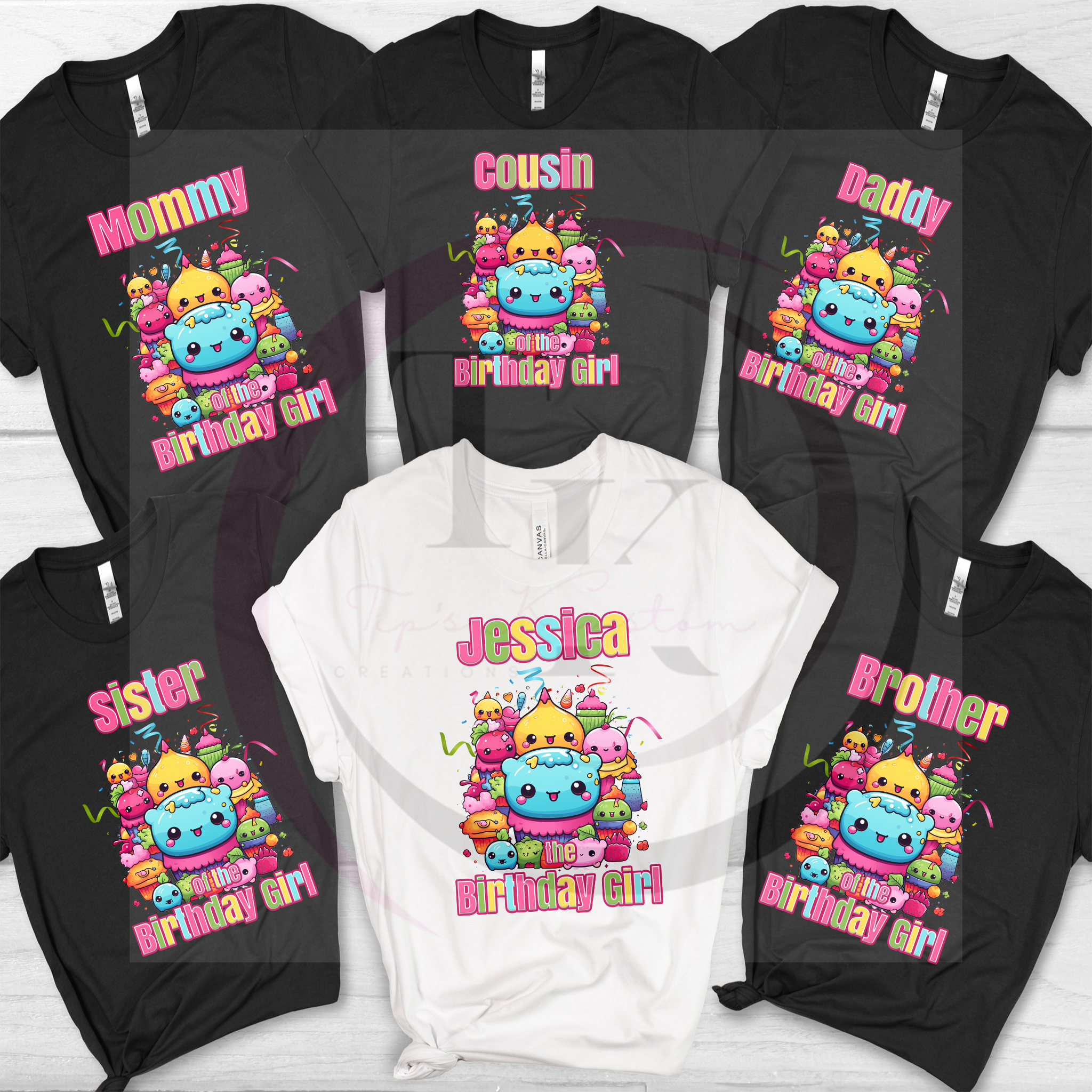 Kids Kawaii Cartoon Birthday Shirts - Unite in Adorable Style!