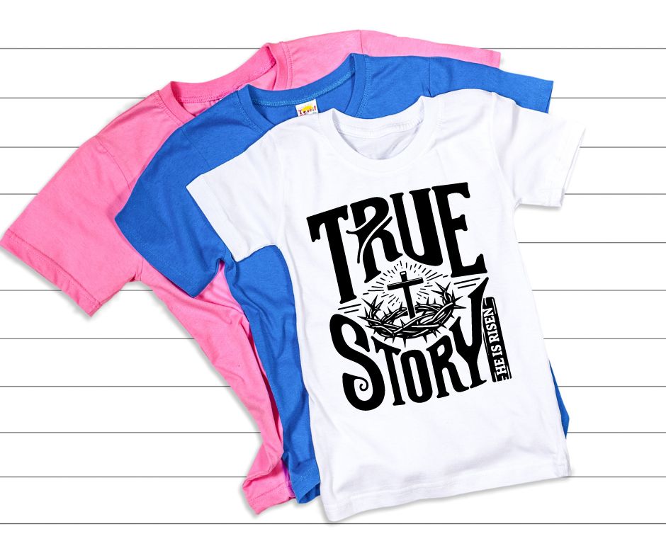 True Story Easter Shirt with Cross | Christian Easter Tee | Religious Easter Gift