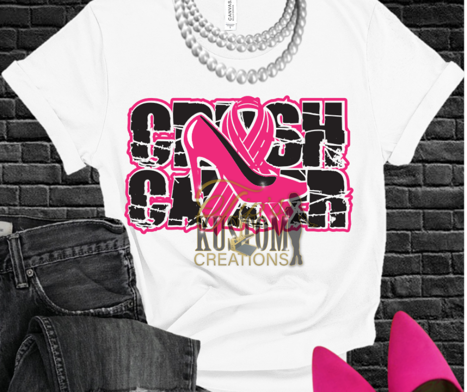 Crush Cancer Tee, Cancer Awareness, Motivational Shirt, Cancer Support